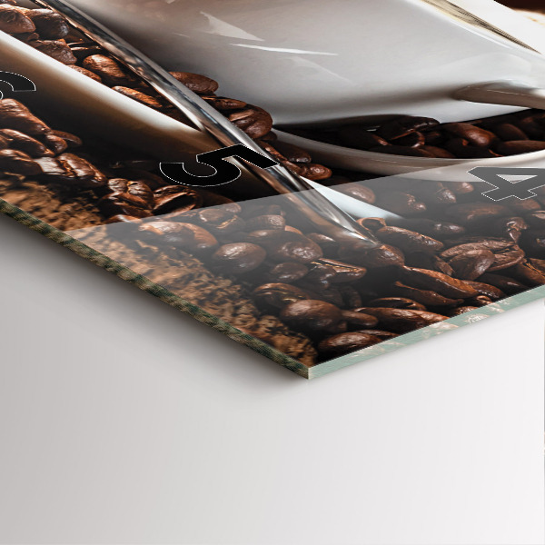 Zegar ścienny kwadratowy Filiżanka kawy