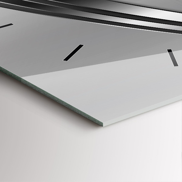 Zegar ścienny kwadratowy Srebrne linie