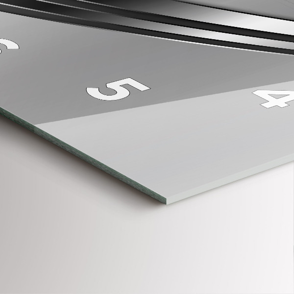 Zegar ścienny kwadratowy Srebrne linie