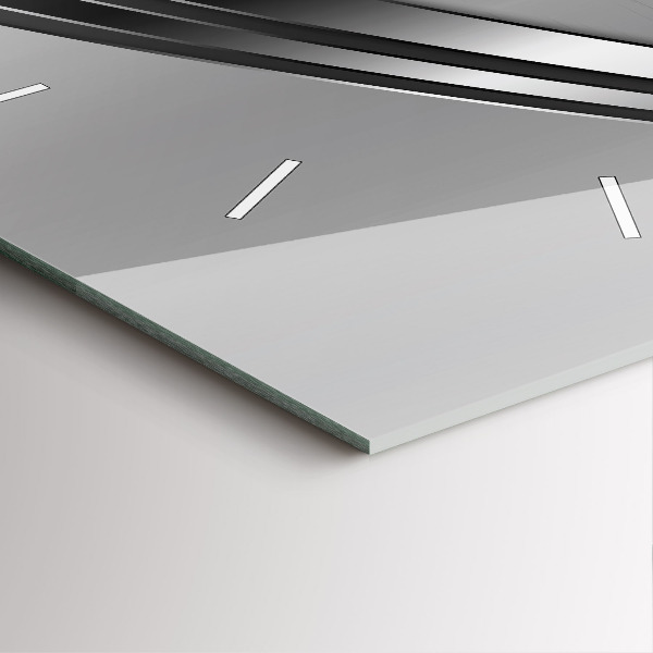 Zegar ścienny kwadratowy Srebrne linie