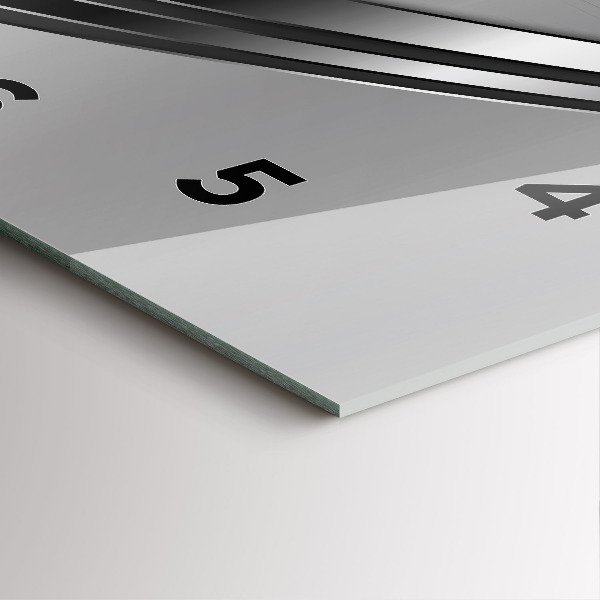 Zegar ścienny kwadratowy Srebrne linie