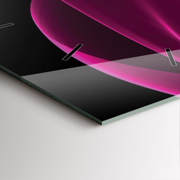 Zegar ścienny kwadratowy Różowa abstrakcja