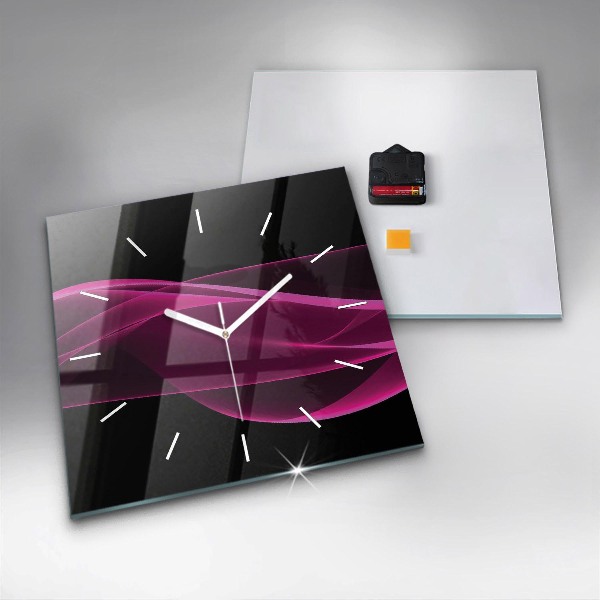 Zegar ścienny kwadratowy Różowa abstrakcja