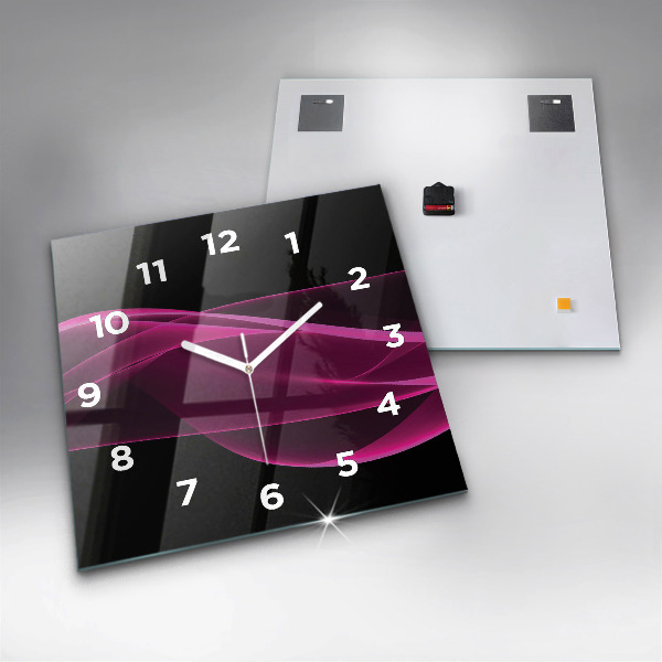 Zegar ścienny kwadratowy Różowa abstrakcja