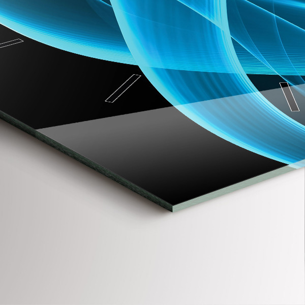 Zegar ścienny kwadratowy Niebieska abstrakcja