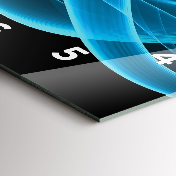 Zegar ścienny kwadratowy Niebieska abstrakcja