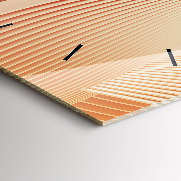 Zegar na ścianę kwadratowy Abstrakcyjny wzór fal