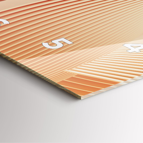 Zegar na ścianę kwadratowy Abstrakcyjny wzór fal