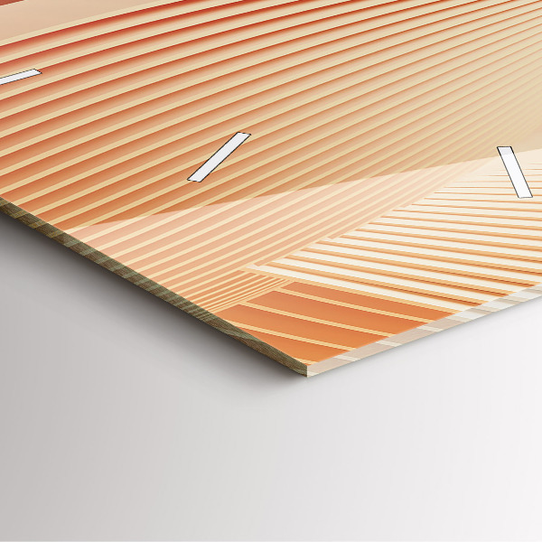 Zegar na ścianę kwadratowy Abstrakcyjny wzór fal