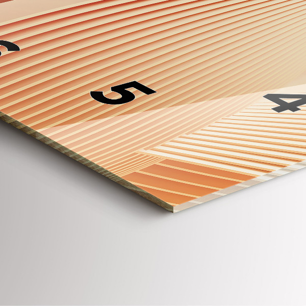 Zegar na ścianę kwadratowy Abstrakcyjny wzór fal