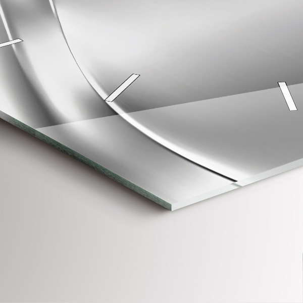 Zegar ścienny kwadratowy Srebrna abstrakcja