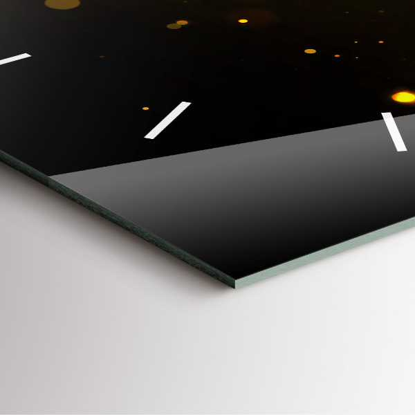 Zegar ścienny kwadratowy Złote pyłki