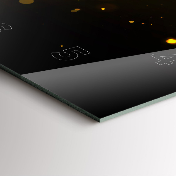 Zegar ścienny kwadratowy Złote pyłki