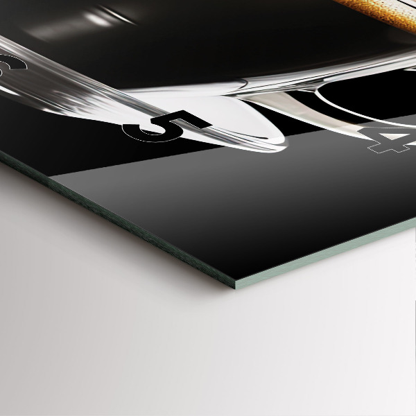 Zegar ścienny kwadratowy Czarna kawa