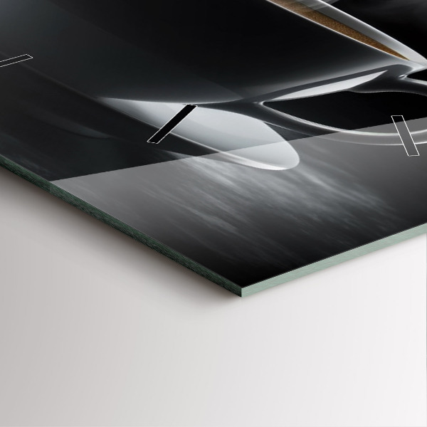 Zegar ścienny kwadratowy Filiżanka czarnej kawy