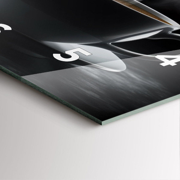 Zegar ścienny kwadratowy Filiżanka czarnej kawy