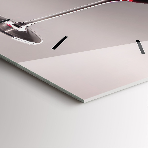 Zegar ścienny kwadratowy Lampka czerwonego wina