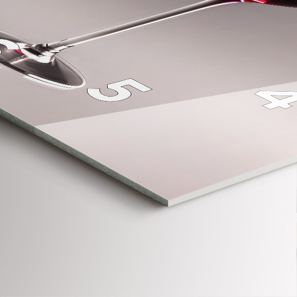 Zegar ścienny kwadratowy Lampka czerwonego wina