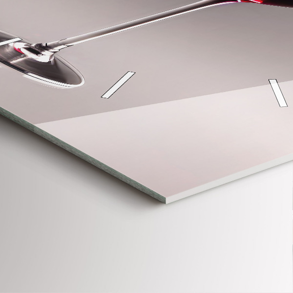 Zegar ścienny kwadratowy Lampka czerwonego wina