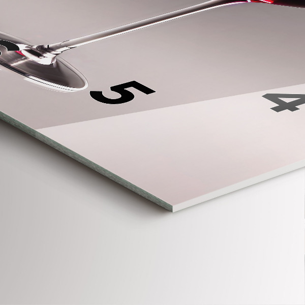 Zegar ścienny kwadratowy Lampka czerwonego wina