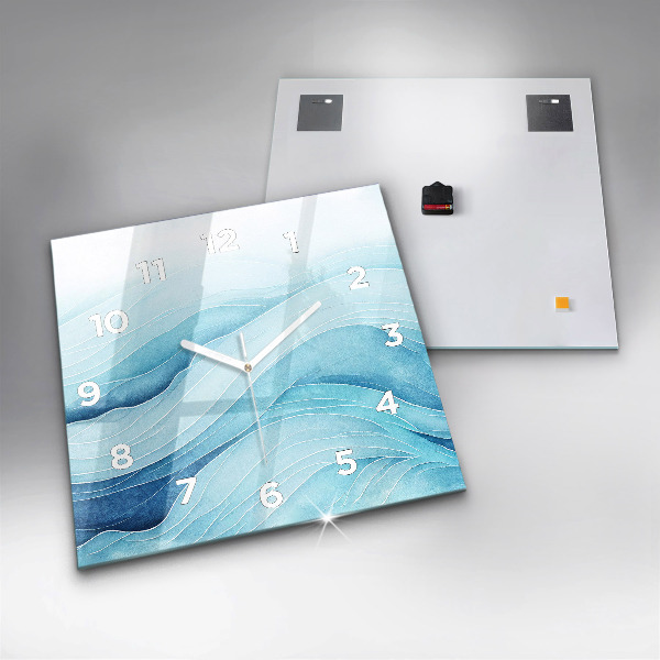 Zegar ścienny kwadratowy Błękitne obłoki