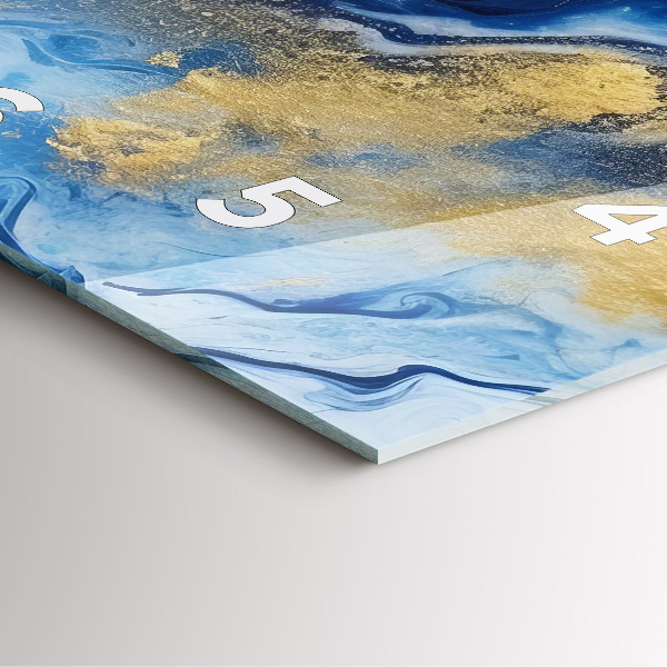 Zegar ścienny kwadratowy Niebieski marmur