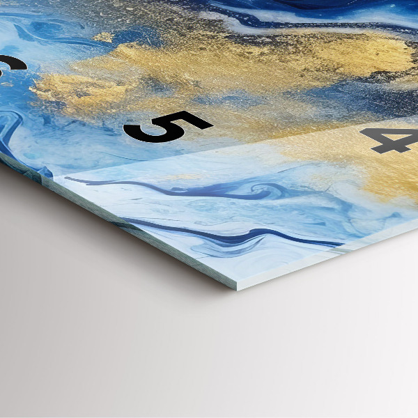 Zegar ścienny kwadratowy Niebieski marmur