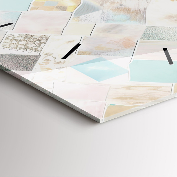 Zegar ścienny kwadratowy Kolorowe płytki