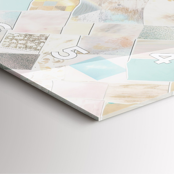 Zegar ścienny kwadratowy Kolorowe płytki