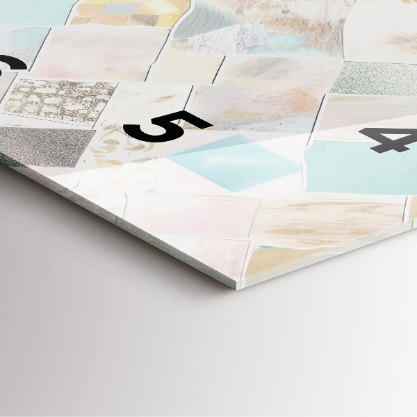 Zegar ścienny kwadratowy Kolorowe płytki