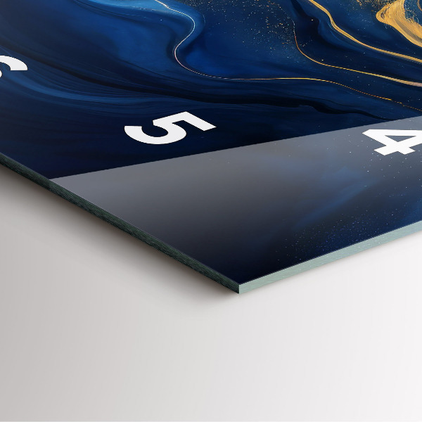 Zegar ścienny kwadratowy Niebieski marmur