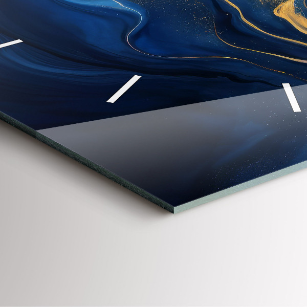 Zegar ścienny kwadratowy Niebieski marmur