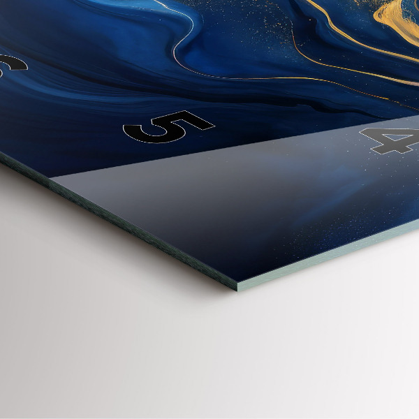 Zegar ścienny kwadratowy Niebieski marmur