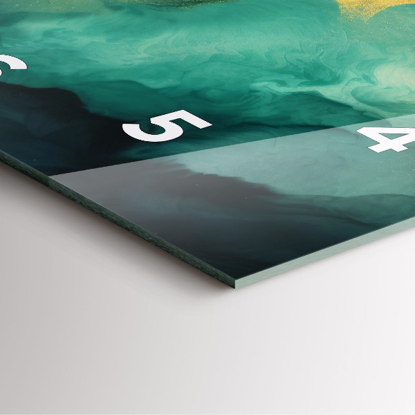 Zegar ścienny kwadratowy Zielony marmur