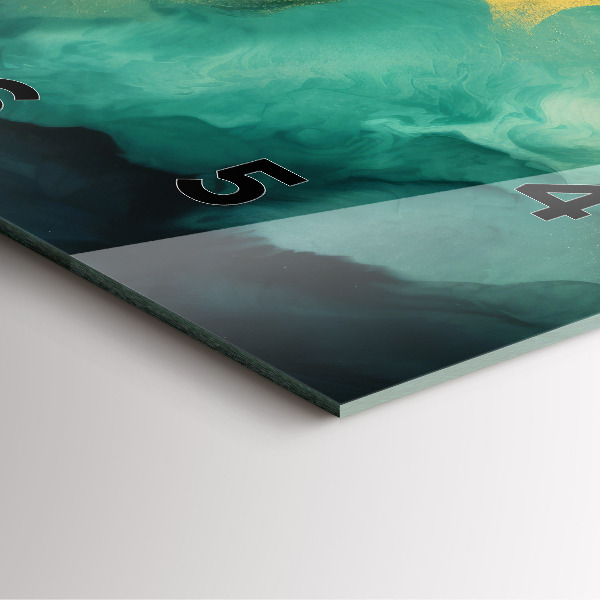 Zegar ścienny kwadratowy Zielony marmur