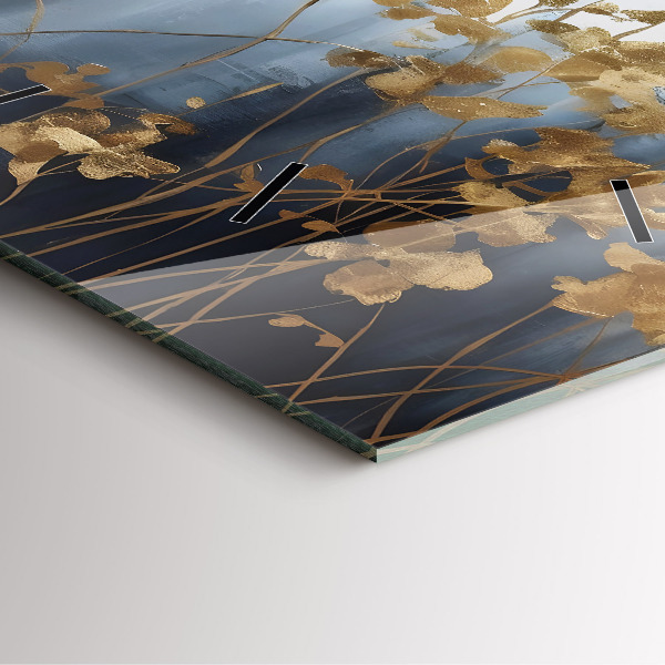 Zegar ścienny kwadratowy Abstrakcyjne kwiaty