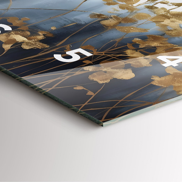 Zegar ścienny kwadratowy Abstrakcyjne kwiaty