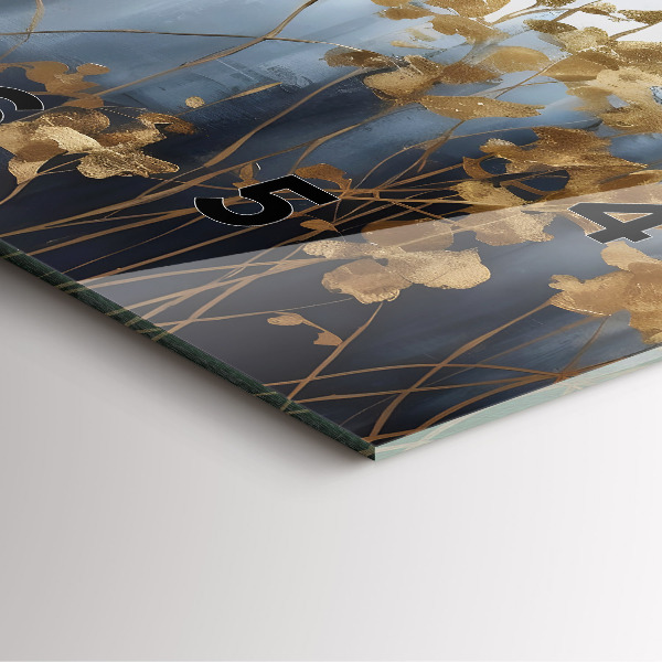 Zegar ścienny kwadratowy Abstrakcyjne kwiaty