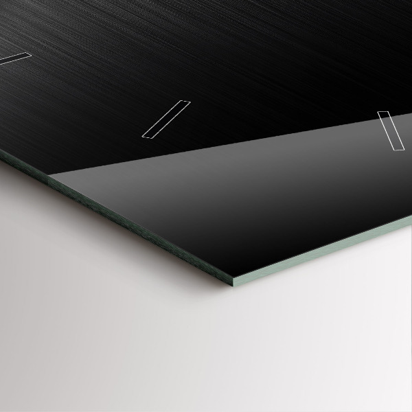 Zegar ścienny kwadratowy Czarno srebrne linie