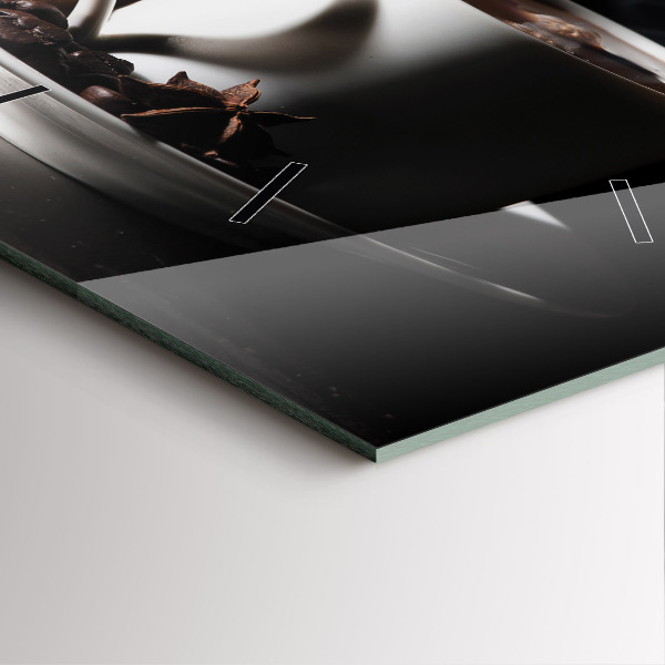 Zegar ścienny kwadratowy Filiżanka kawy