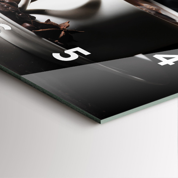 Zegar ścienny kwadratowy Filiżanka kawy