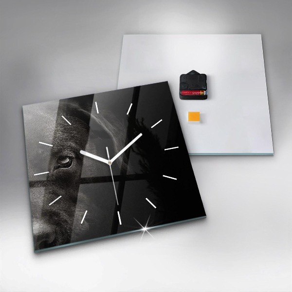 Kwadratowy zegar Pies i kot szkocki