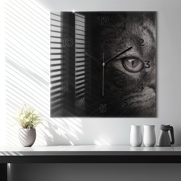 Kwadratowy zegar Pies i kot szkocki