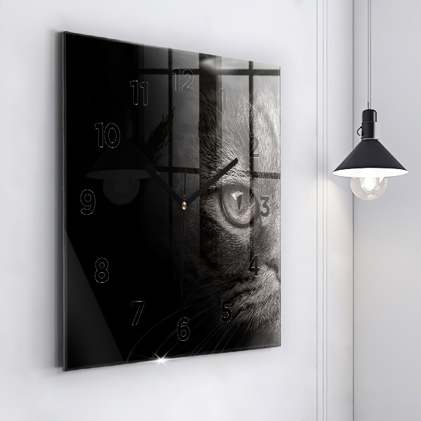 Kwadratowy zegar Pies i kot szkocki