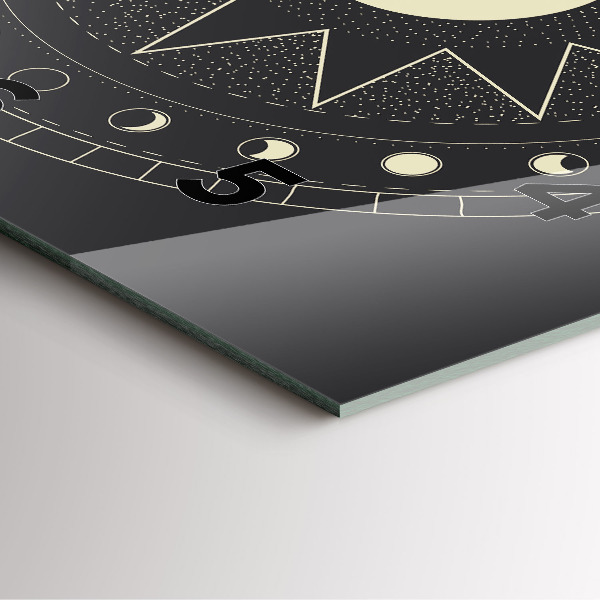 Zegar na ścianę kwadratowy Fazy księżyca