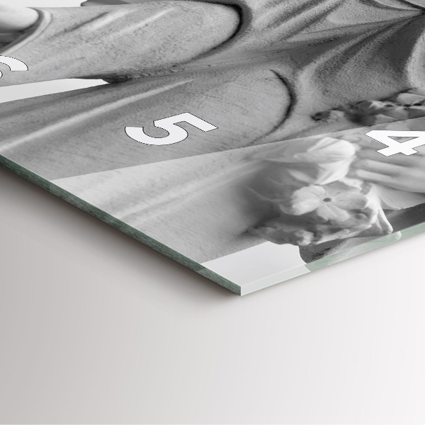 Zegar na ścianę kwadratowy Stara rzeźba anioła