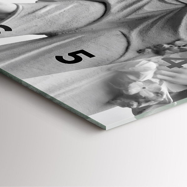 Zegar na ścianę kwadratowy Stara rzeźba anioła