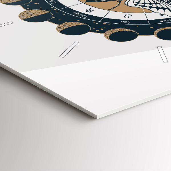 Zegar na ścianę kwadratowy Fazy księżyca i oko