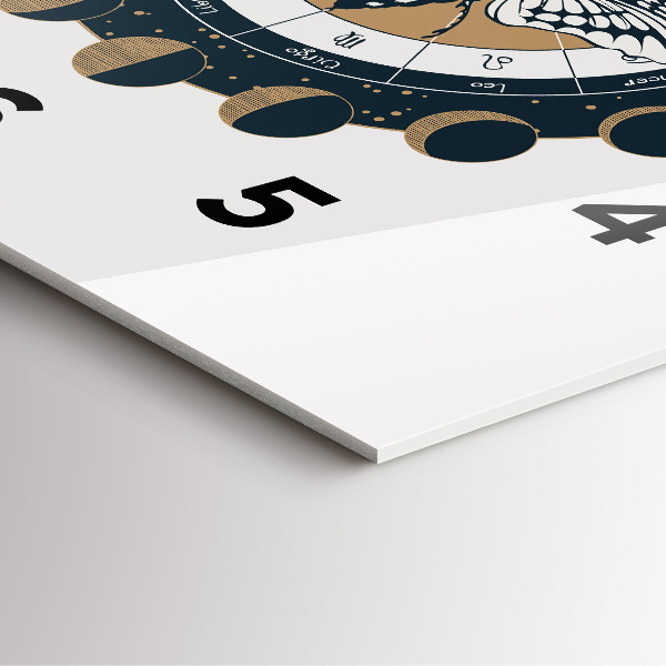 Zegar na ścianę kwadratowy Fazy księżyca i oko