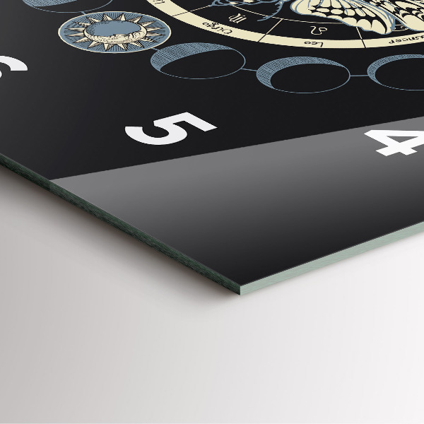 Zegar ścienny kwadratowy Fazy księżyca